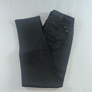 EUC• Guess Los Angeles Black Skinny Jeans Waxed Denim Style